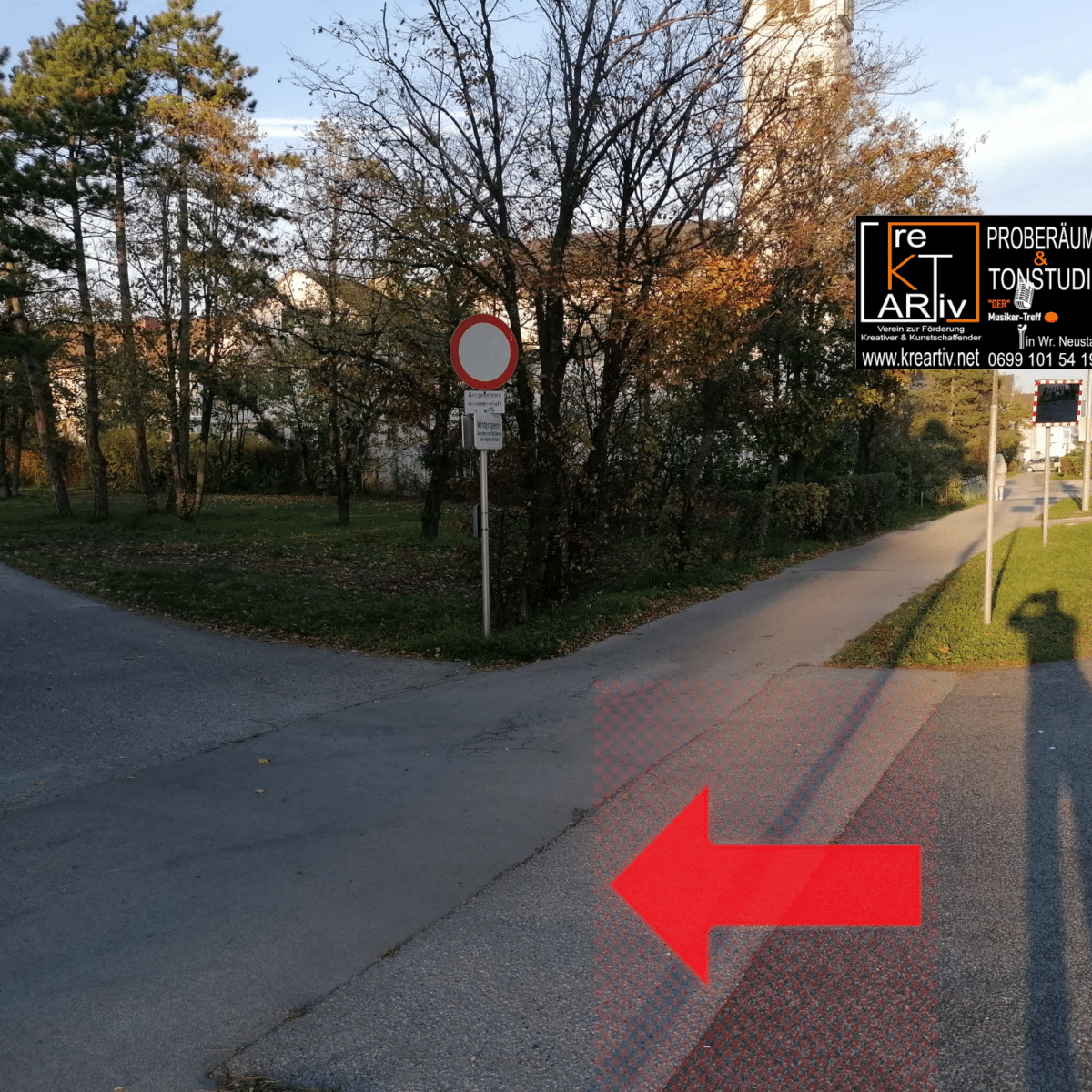 Zufahrt Parkplatz